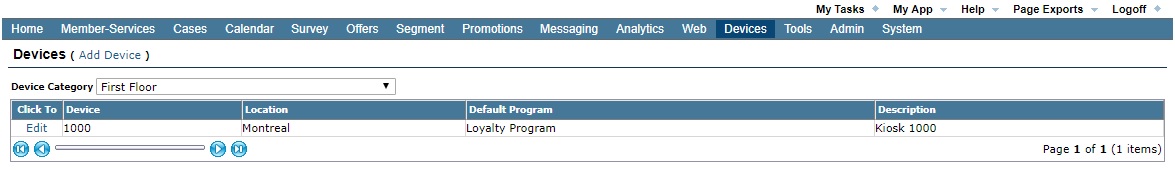 Application User Interface